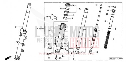 FRONT FORK ST1300A4 de 2004